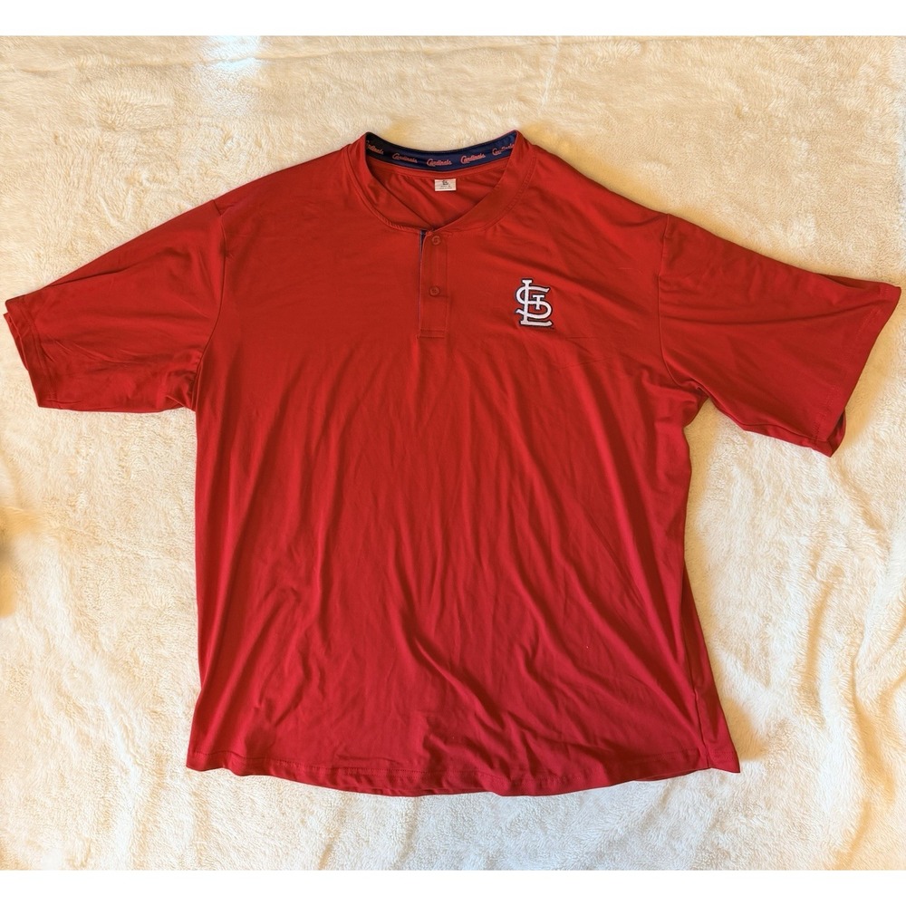 St. Louis Cardinals Red Blade Collar Shirt Adult XL MLB Baseball